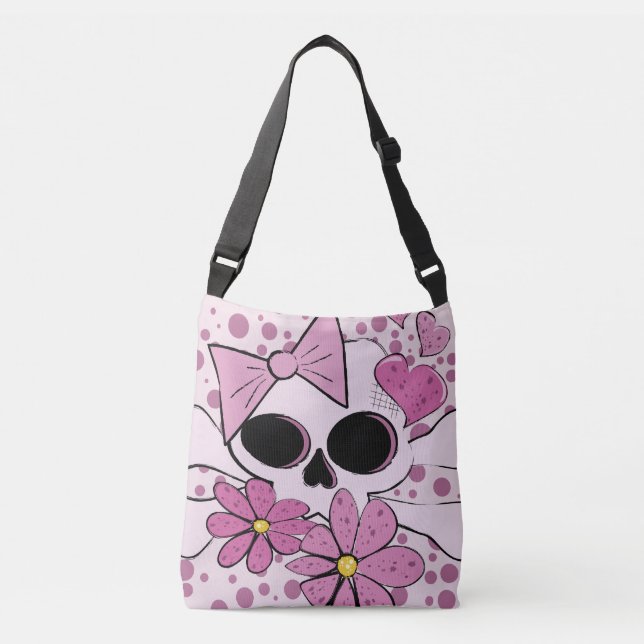 Bolso Cruzado Girly Punk Skull (Anverso)