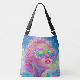 Bolso Cruzado Glamorosa mujer neón con gafas de espuma