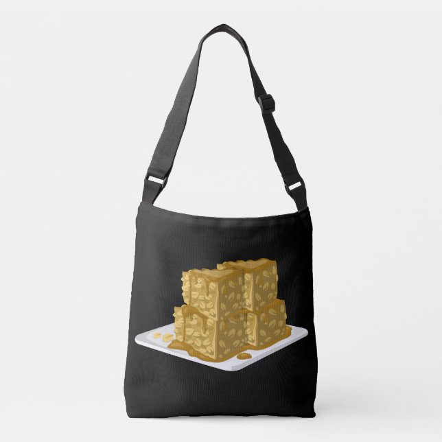 Bolso Cruzado Glitch Food avena (Anverso)
