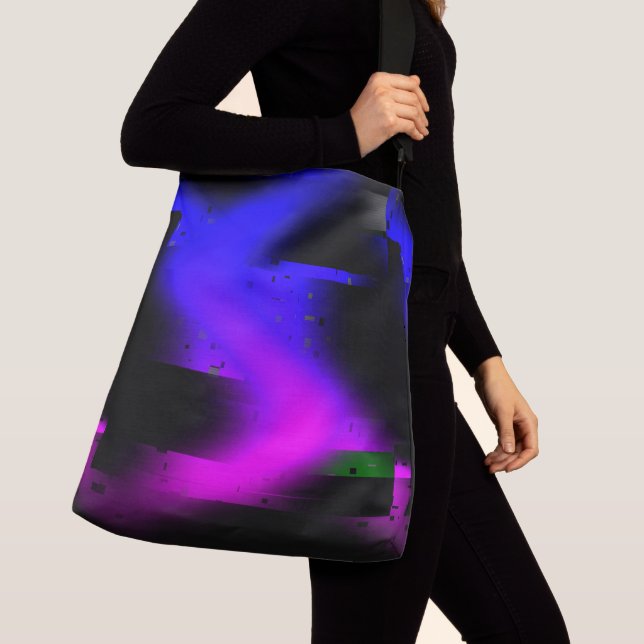 Bolso Cruzado Glitch Plasma Black (Detalle)