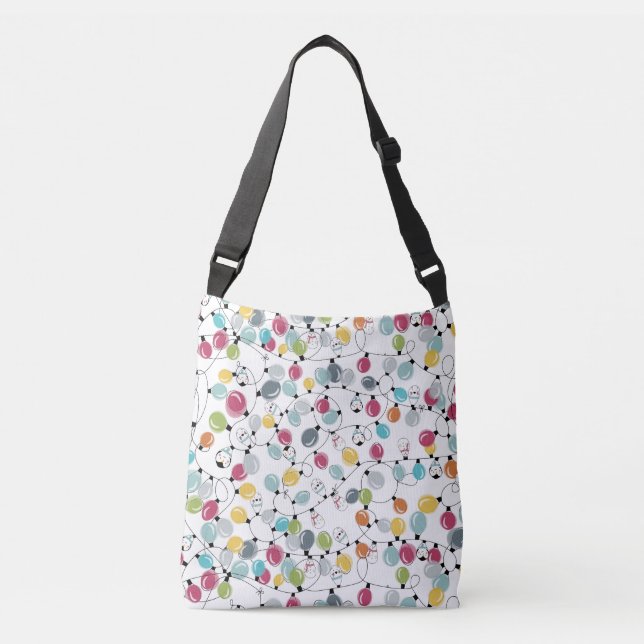 Bolso Cruzado Globos de Navidades de Neon Pingüino (Anverso)