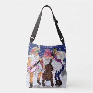 Bolso Cruzado Gnome Music Band Navidades Crossbody Bag