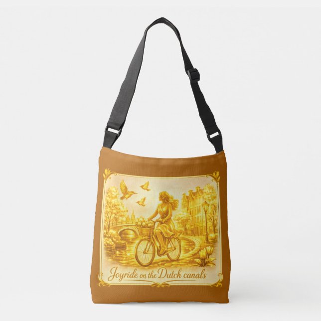 Bolso Cruzado Gold Amsterdam Arched Bridges Charm (Anverso)