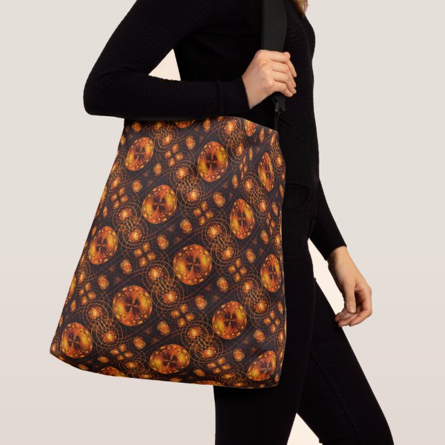 Bolso Cruzado Gold Modern Boho Elegant Abstract Art Pattern #507 (Detalle)