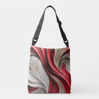 Bolso Cruzado Golden Air: Armonía abstracta de arándano y champá