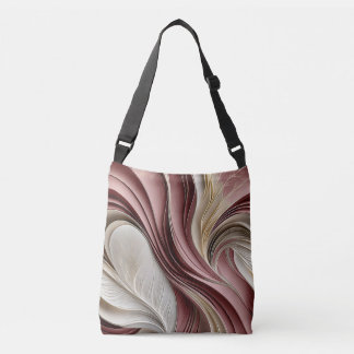 Bolso Cruzado Golden Air – Rose Champagne Flowing Abstract 