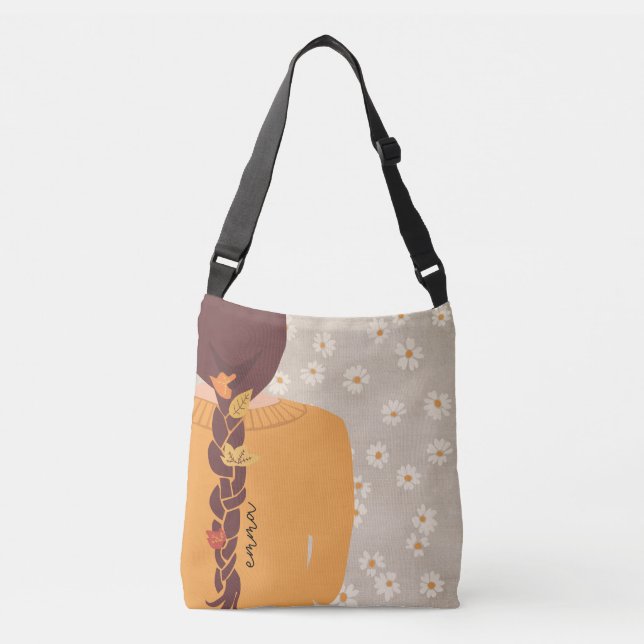 Bolso Cruzado Golden Otumn Daisies Bonito Chica Art (Anverso)