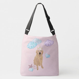 Bolso Cruzado Golden Retriever Unicorn