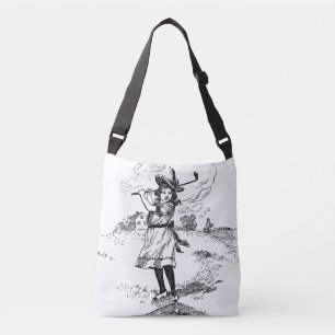Bolso Cruzado Golf Chica Golfing Vintage Art