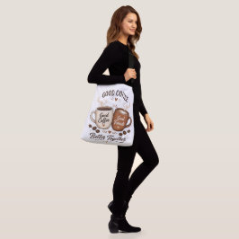 Bolso Cruzado Good Coffee Good Friends mit zwei Kaffeetassen
