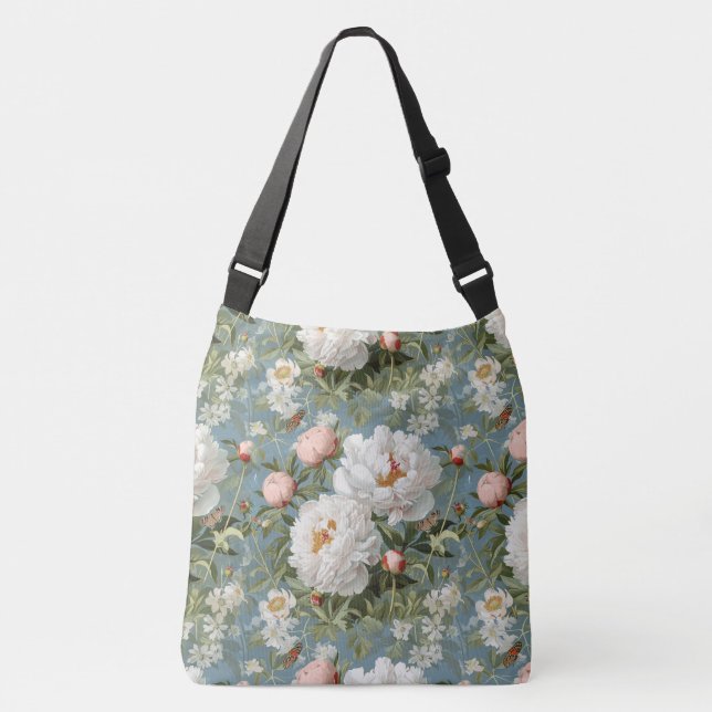 Bolso Cruzado Gorgeous Peonies (Anverso)
