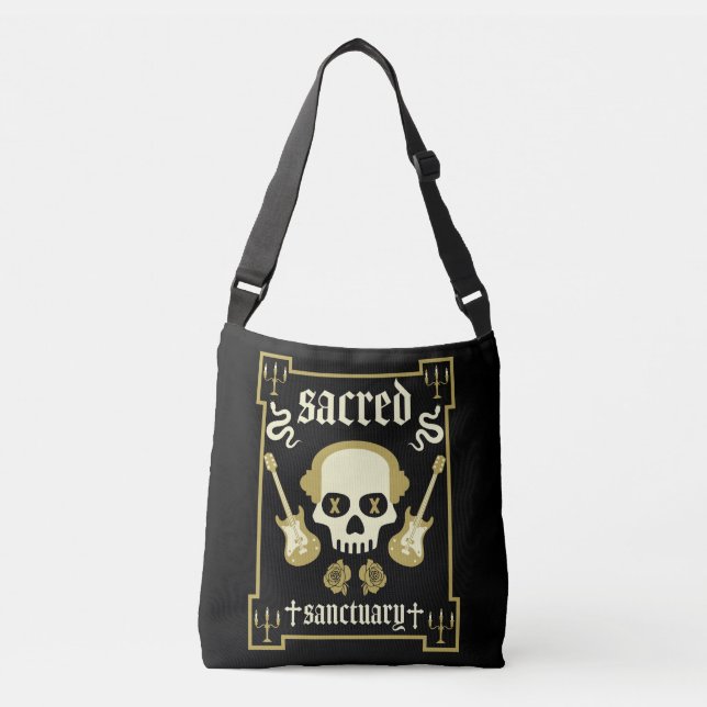 Bolso Cruzado Gótico Rock Fashion (Anverso)