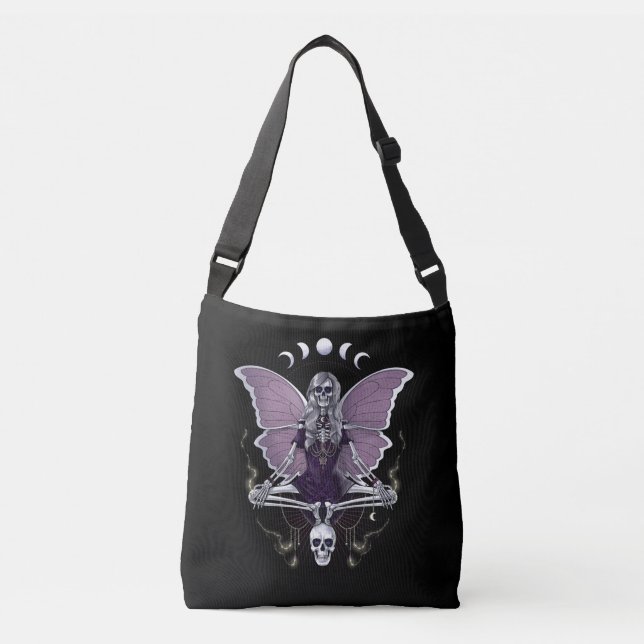 Bolso Cruzado Gótico Skeleton Butterfly (Anverso)