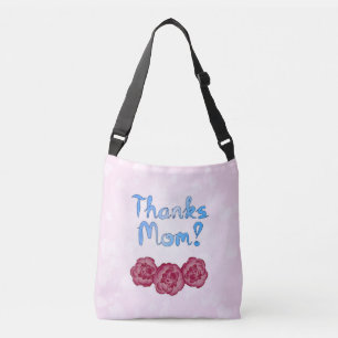 Bolso Cruzado Gracias Mamá con Flor de Clavel por el Día de la M
