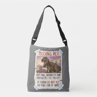 Bolso Cruzado Graciosa camiseta de Rex, gracioso tee Mascota des