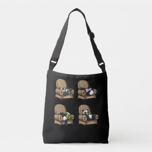Bolso Cruzado Gracioso Panda Bear Book Leading Animal