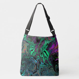 Bolso Cruzado Graffiti líquido verde