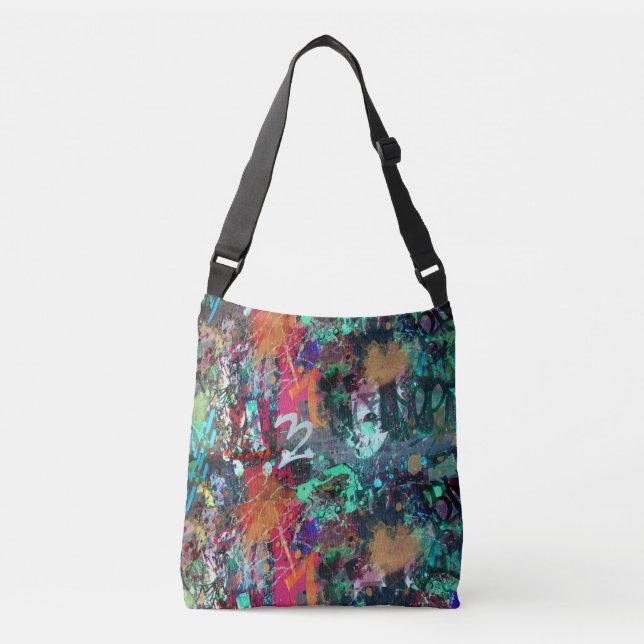 Bolso Cruzado Graffiti Wall and Spray Paint Splatt (Anverso)