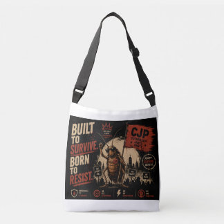 Bolso Cruzado Gráfica de Cucaracha Construida para Sobrevivir, N