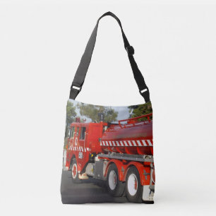 Bolso Cruzado Gran Camión de Bomberos Rojo,