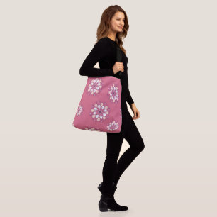 BOLSO CRUZADO "GRAN FLORES DE MANDALA ROSA"