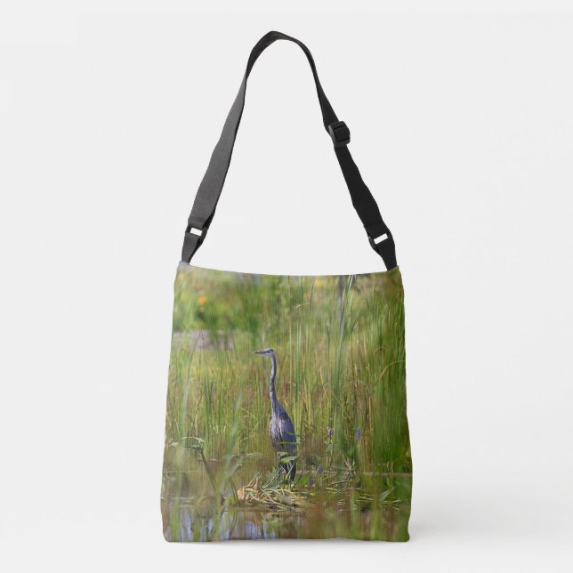 Bolso Cruzado Gran garza azul (Reverso)