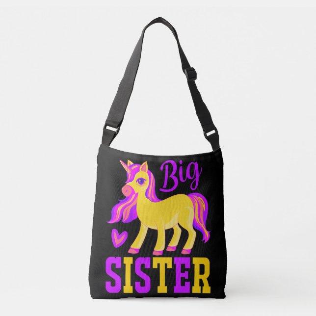 Bolso Cruzado Gran Hermana Magica Unicornio (Anverso)