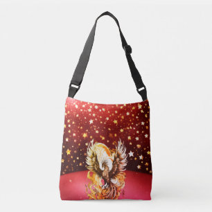 Bolso Cruzado Grandes estrellas de colores sobre un brillante fo