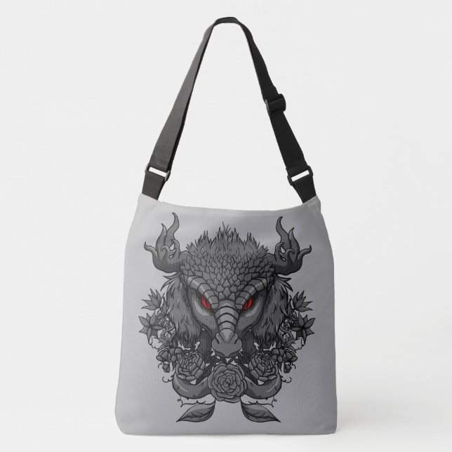 Bolso Cruzado Grayscale del dragón (Anverso)