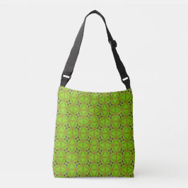 Bolso Cruzado Green Geometric Pattern Shoulder Bag