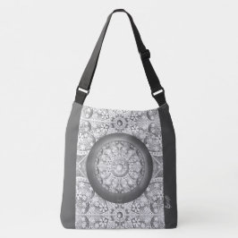 Bolso Cruzado Gris de encaje cerámico