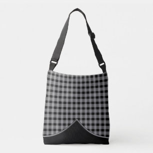 Bolso cruzado gris negro de muy buen gusto de la