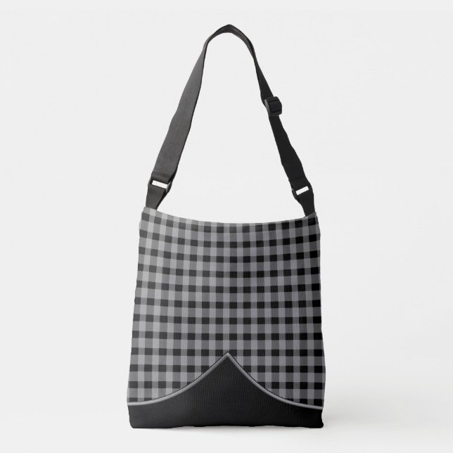 Bolso cruzado gris negro de muy buen gusto de la (Anverso)