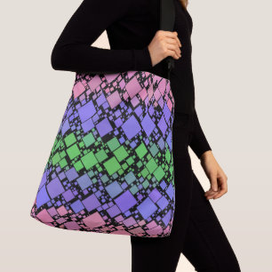 Bolso Cruzado Groovy Boho Retro Mod Geométrico Orgullo Trigénero