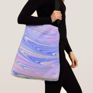 Bolso Cruzado Groovy Eclectic Quirky Ondulado Pastel Abstracto