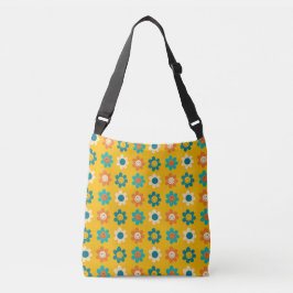 Bolso Cruzado Groovy Flower Smiley ajustable Strap Tote Bag