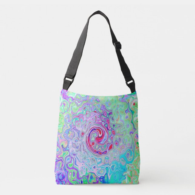 Bolso Cruzado Groovy Resumen Remo Rosa y Bañera Verde (Anverso)