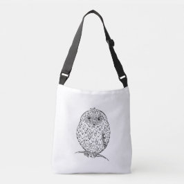 Bolso Cruzado Grumpy African Barred Owlet Design