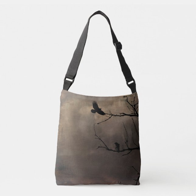 Bolso Cruzado Grunge Crows (Anverso)