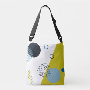 Bolso Cruzado Guay, moderno, moderno, geométrico verde Memphis