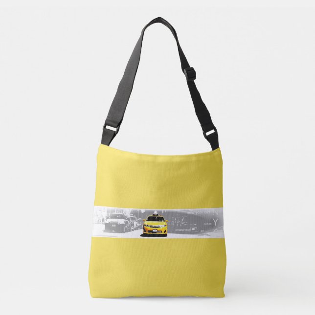 Bolso Cruzado Guay Nyc New York City Brooklyn Bridge Yellow Taxi (Anverso)