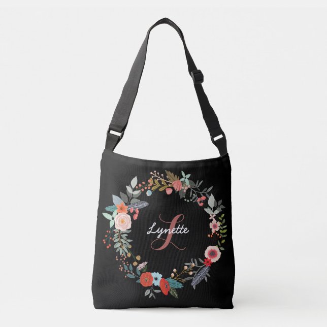 Bolso Cruzado Guirnalda botánica (Anverso)