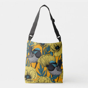 Bolso Cruzado Guirnaldas de hadas y amapolas de amarillo