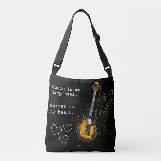 Bolso Cruzado Guitarra acústica moderna (Anverso)