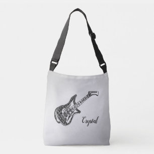Bolso Cruzado Guitarra eléctrica sobre plata