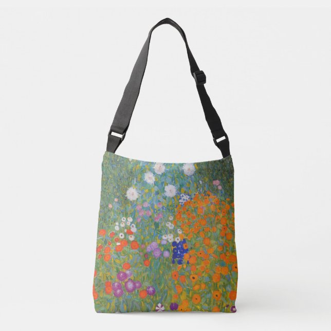 Bolso Cruzado Gustav Klimt Flor Jardín Naturaleza (Anverso)
