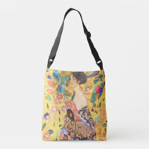 Bolso Cruzado Gustav Klimt Lady con arte vintage de fans