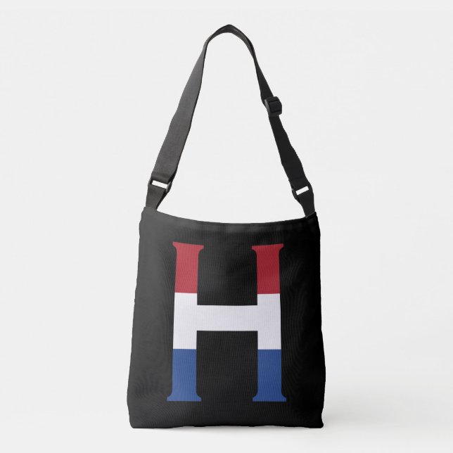 Bolso Cruzado H Monograma sobrepuesto en la bandera de la LND en (Anverso)