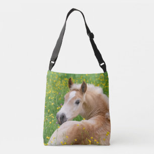 Bolso Cruzado Haflinger Caballo Cute Fote descansando en lecho d