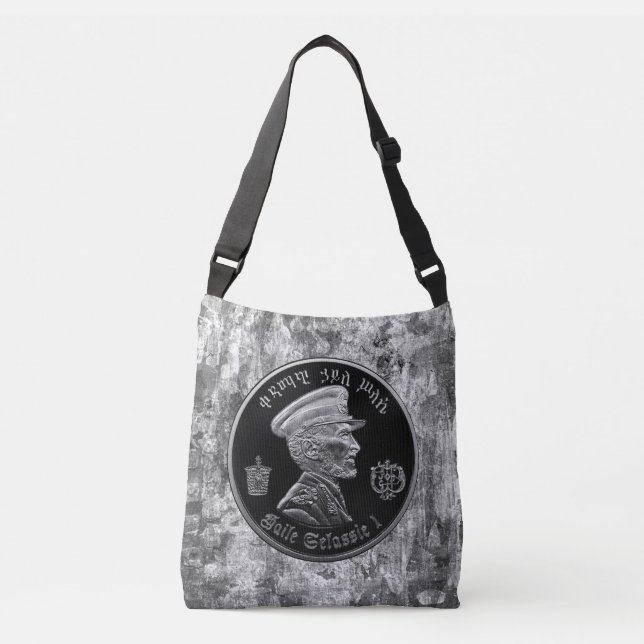 Bolso Cruzado Haile Selassie - Jah Rastafari reggae Roots Bag - (Anverso)